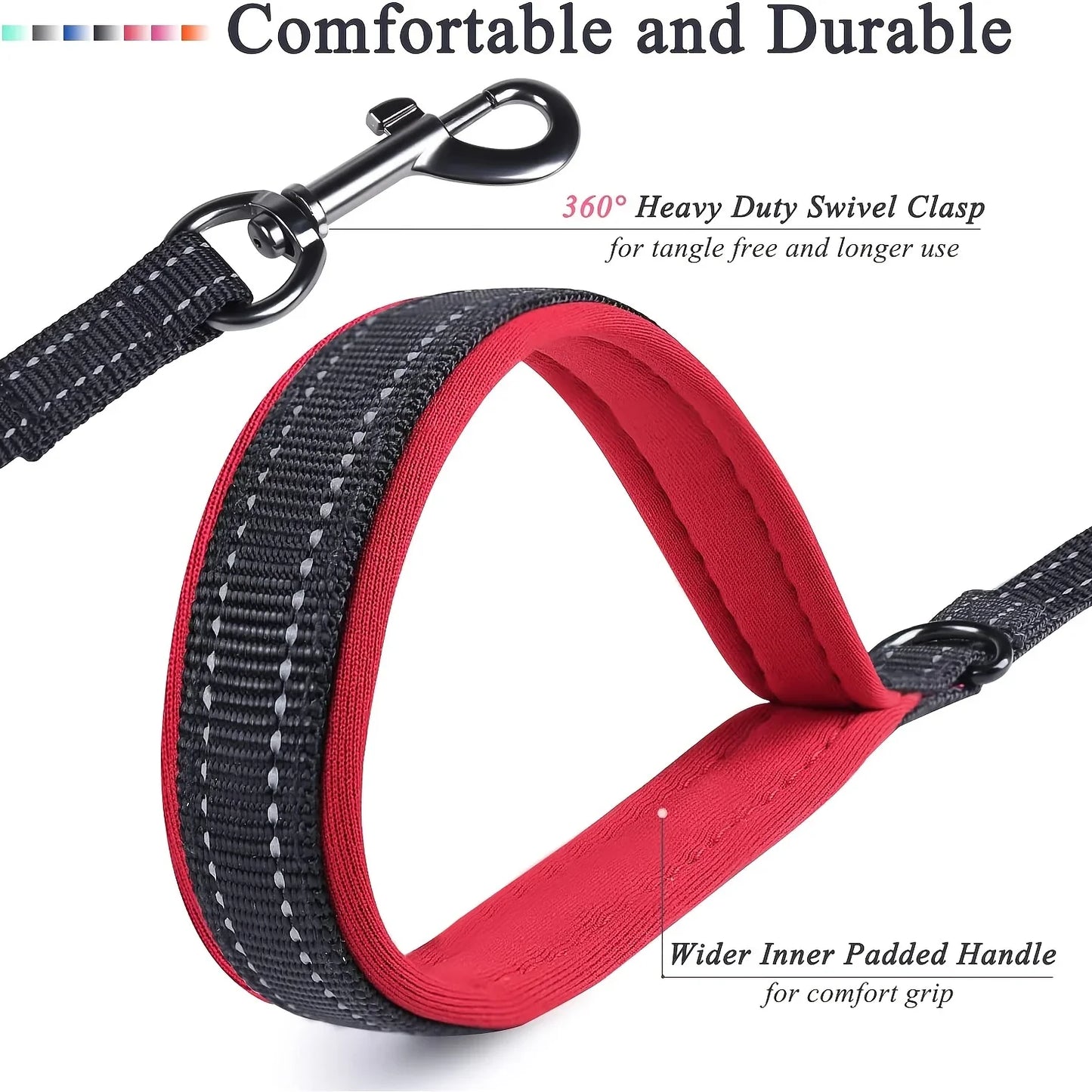 Hochleistungs-Doppelhalsband für Hunde – Kette und Nylon, 150–180 cm