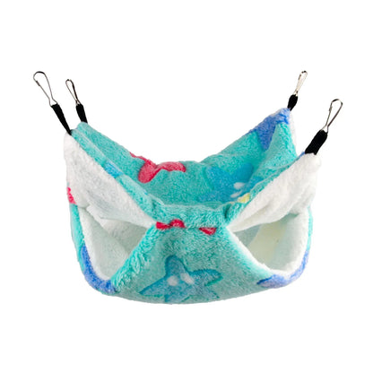 SnuggleNest Doppellagige Plüsch-Hängematte für Nager