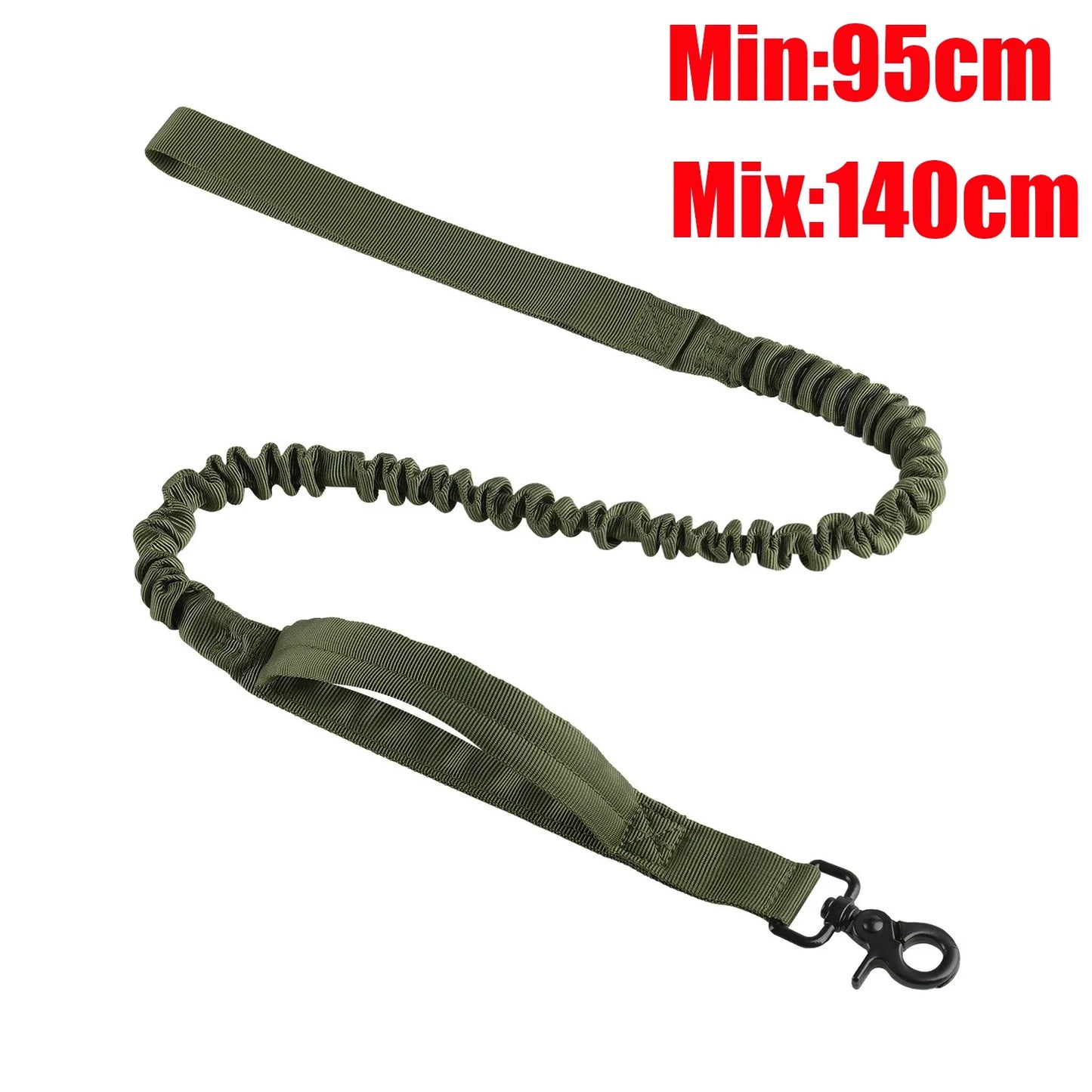 Reflektierende Bungee-Hundeleine aus Nylon – Für große Hunde, Schwarz