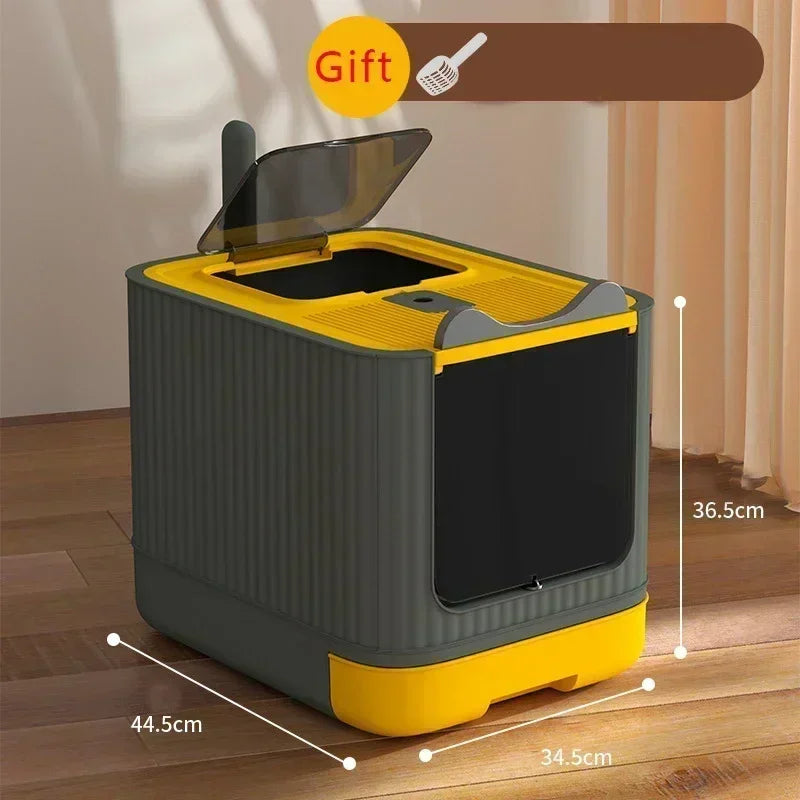 Geschlossene Katzentoilette mit UV-Sterilisation – Groß & Hygienisch, Kunststoff