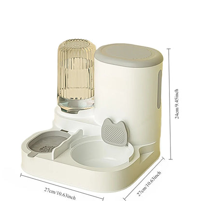 Automatischer Futterautomat für Katzen und Hunde – 2 l Futter + 1,5 l Wasser, BPA-frei