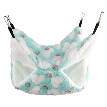 SnuggleNest Doppellagige Plüsch-Hängematte für Nager