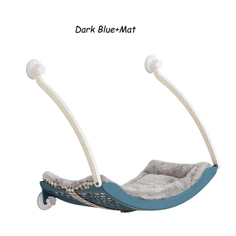 Katzen-Fensterhängematte aus Arctic Fleece – Saugnapf – 100 % Baumwolle – Waschbar