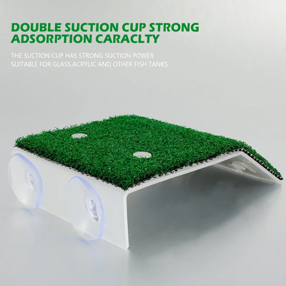 EcoLawn Schildkröten-Sonnenplattform – Schwimmende Insel mit Rampen und Kunstrasen