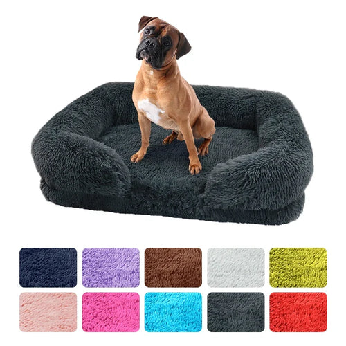 Premium-Hundebett aus dickem Plüsch für große Hunde – Warm und fest (S - XL)