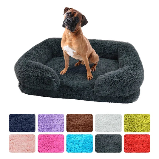 Premium-Hundebett aus dickem Plüsch für große Hunde – Warm und fest (S - XL)