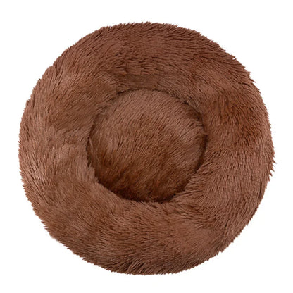 Rundes Plüsch-Haustierbett – Weicher Korb für Hund oder Katze (40–90 cm)