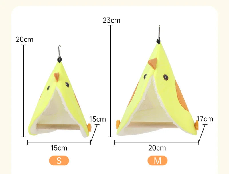 Papageien-Hängematte, Plüsch, weiches Feldbett