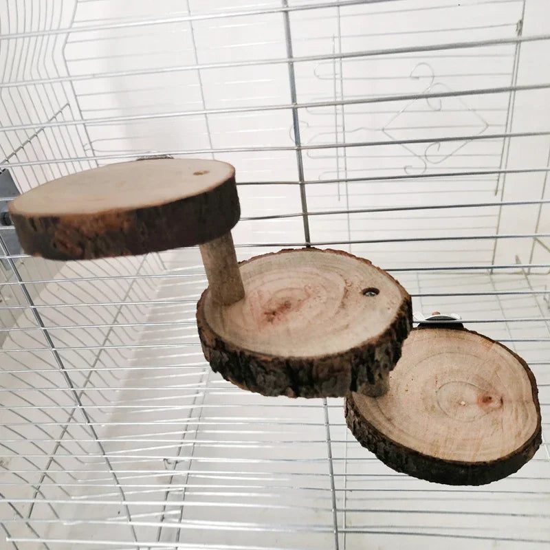 Kletterleiter aus Holz für Hamster oder Vögel – 3 oder 5 Stufen