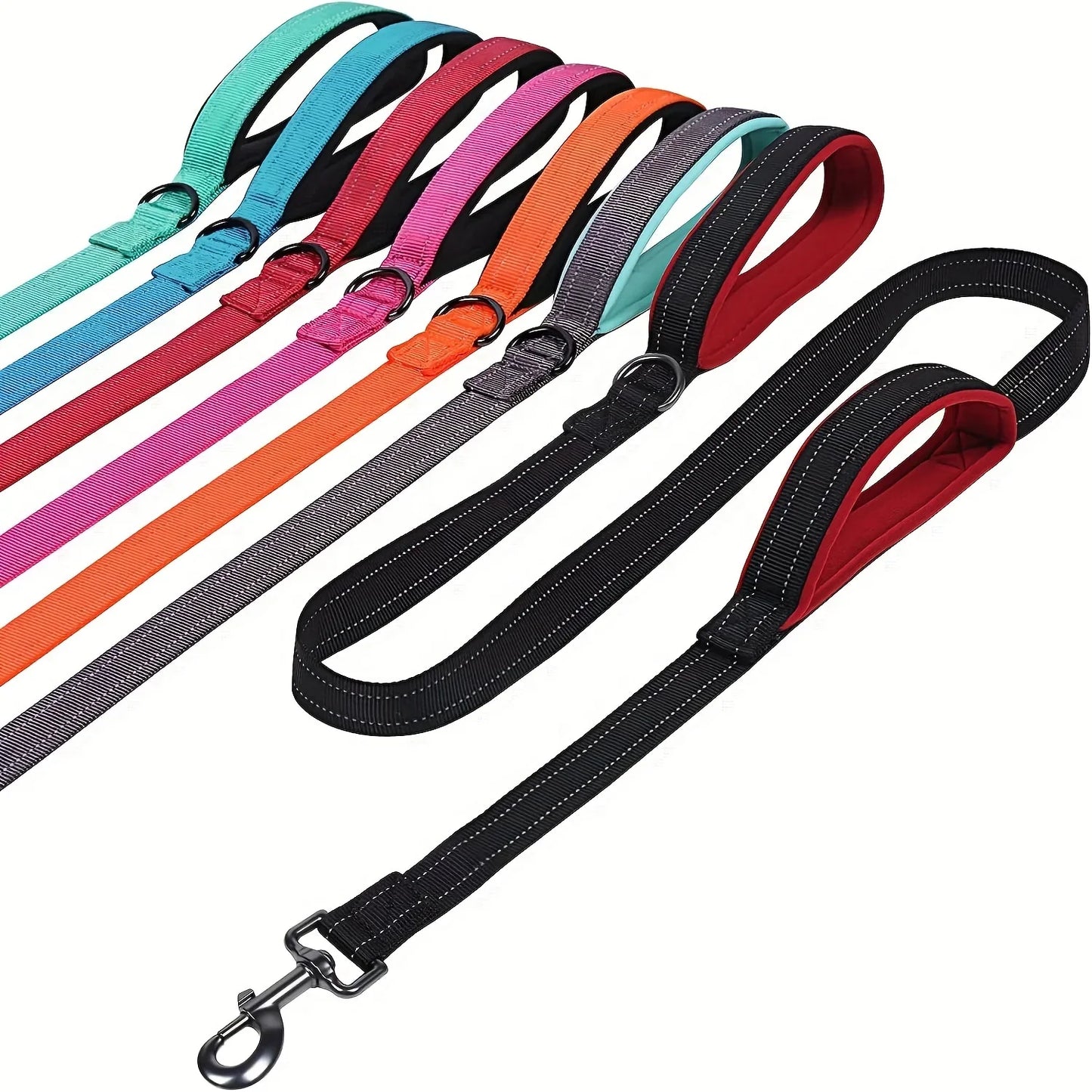 Hochleistungs-Doppelhalsband für Hunde – Kette und Nylon, 150–180 cm