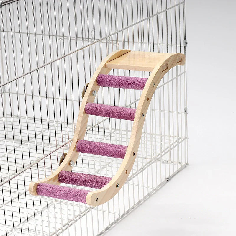 Kletterleiter aus Holz für Vögel – Kauspielzeug für Papageienkäfige