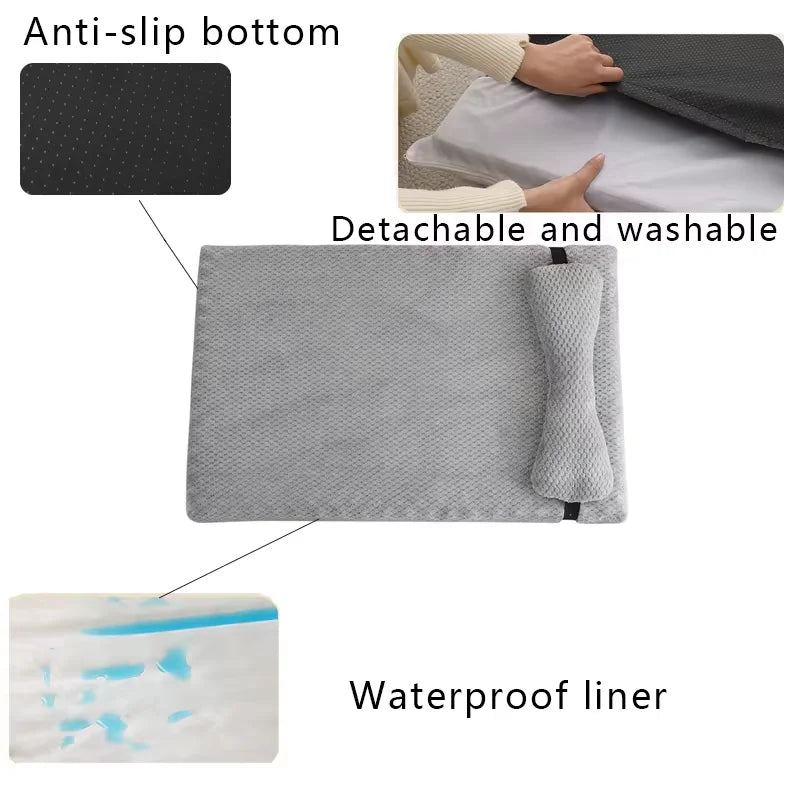 Flauschige, waschbare Hundematte mit Kissen – Komfort für alle Größen