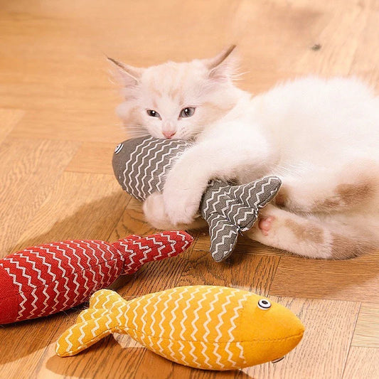 CatNipWave Simulationsfisch – Katzenminze-Spielzeug gegen Langeweile & Zahnabrieb