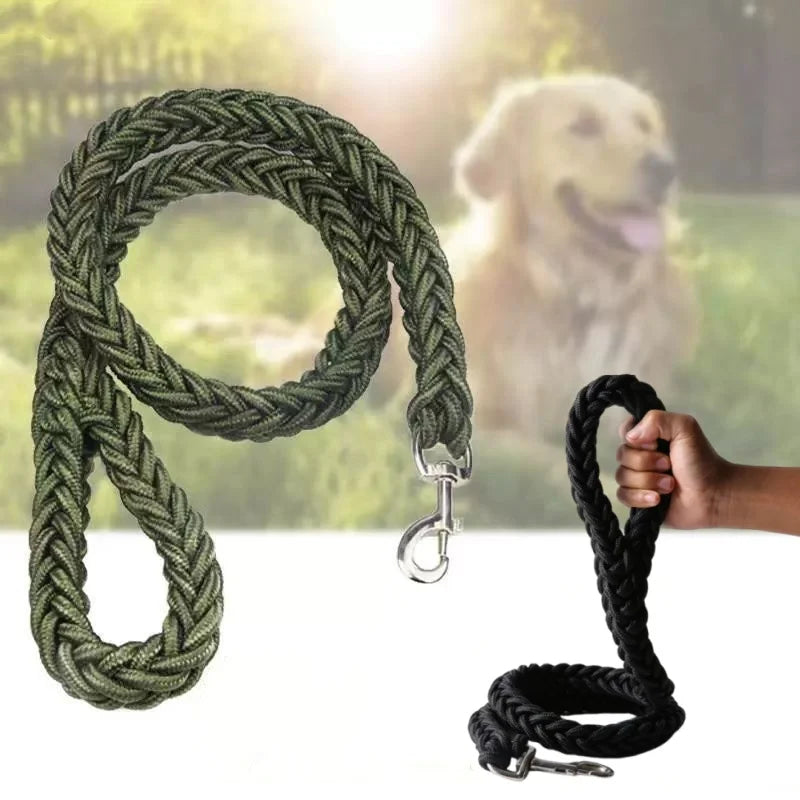 Robuste Nylon-Hundeleine 115 cm – geflochten für große Hunde