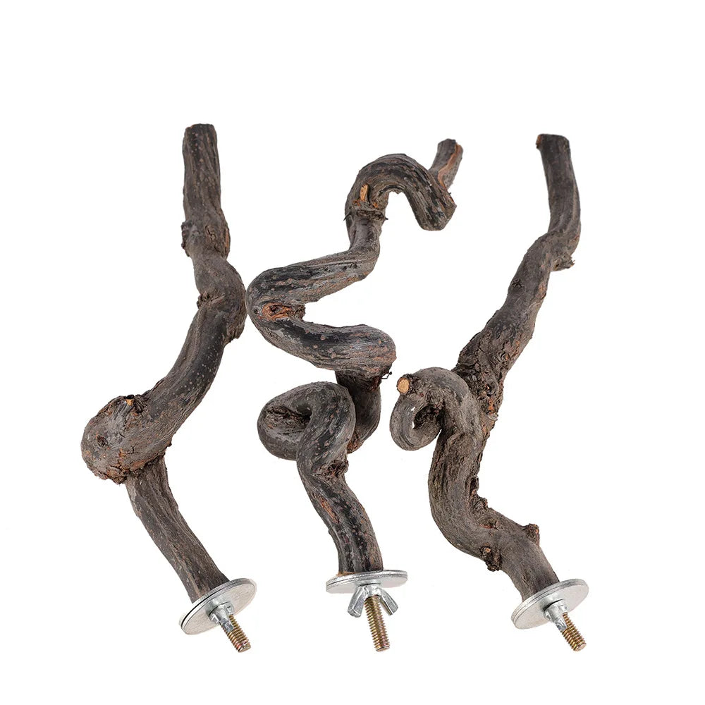 Papageien-Sitzstange aus Weinrebenholz – Natürlich, zum Kauen geeignet, 100 % sicher