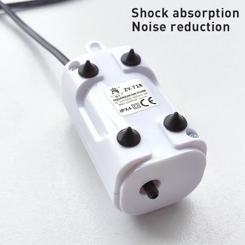 Aquarium-Luftpumpe 3W ultraleise – 3 l/min – Kunststoff – EU-Stecker