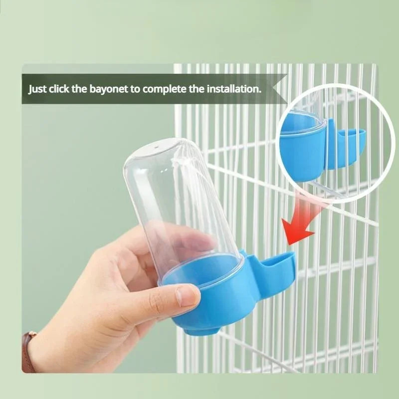 Automatischer Vogelfutter- und Wasserspender – hängend, Kunststoff, 90–200 ml