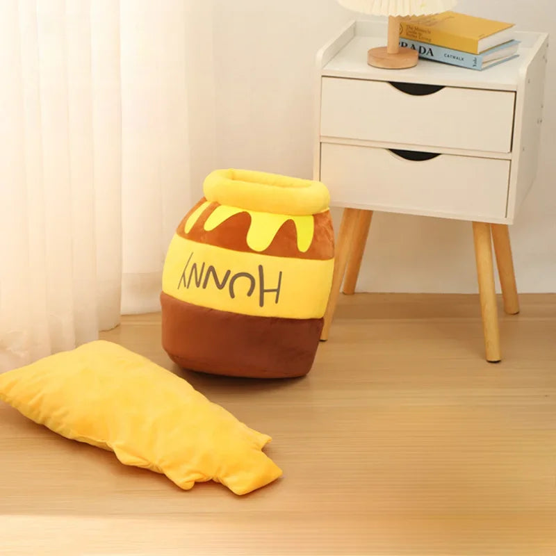 Katzenbett „Honey Pot“ – Plüschschlafsack Braun