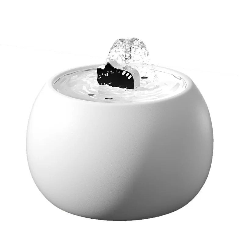 Keramik-Katzenbrunnen – geräuschlos, USB-Anschluss, 5-Pass-Filter