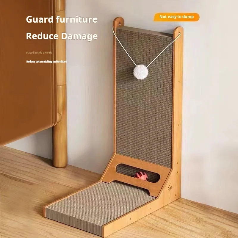 Kratzbaum für Katzen aus Wellpappe – Kratzbaum aus Holz 40x25cm Natur