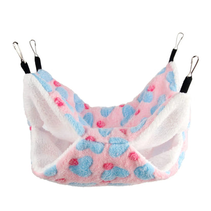 SnuggleNest Doppellagige Plüsch-Hängematte für Nager