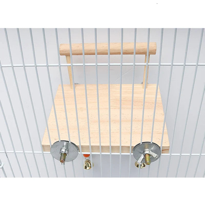 Holz-Papageienstange mit Nageperlen – natürlicher Spielplatz