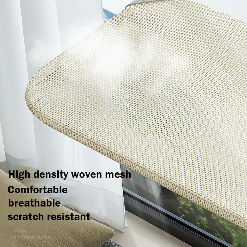 Katzenhängematte mit Fenster – Saugnapf – Atmungsaktives Material – 45 x 30 cm – Max. 10 kg