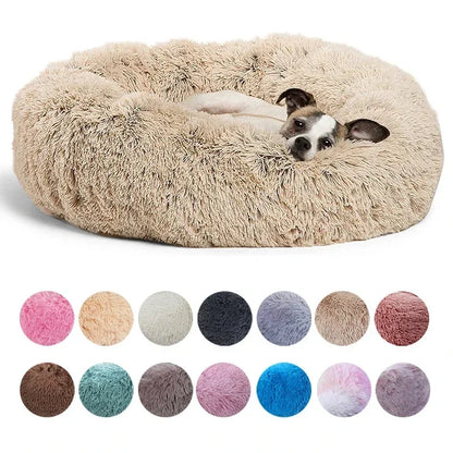Rundes Plüsch-Haustierbett – Weicher Korb für Hund oder Katze (40–90 cm)