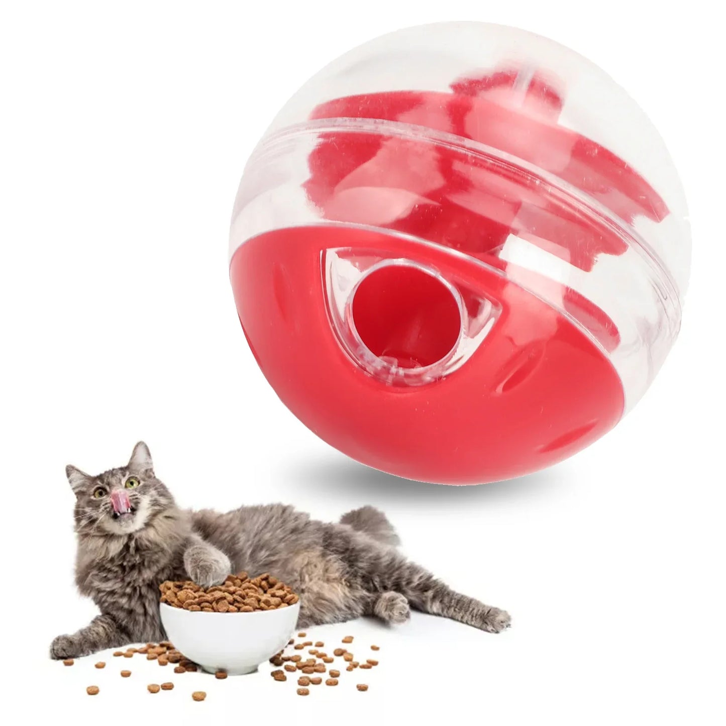 Interaktiver Katzenfutterball – 5 cm, Kunststoff, für Snacks und Trockenfutter