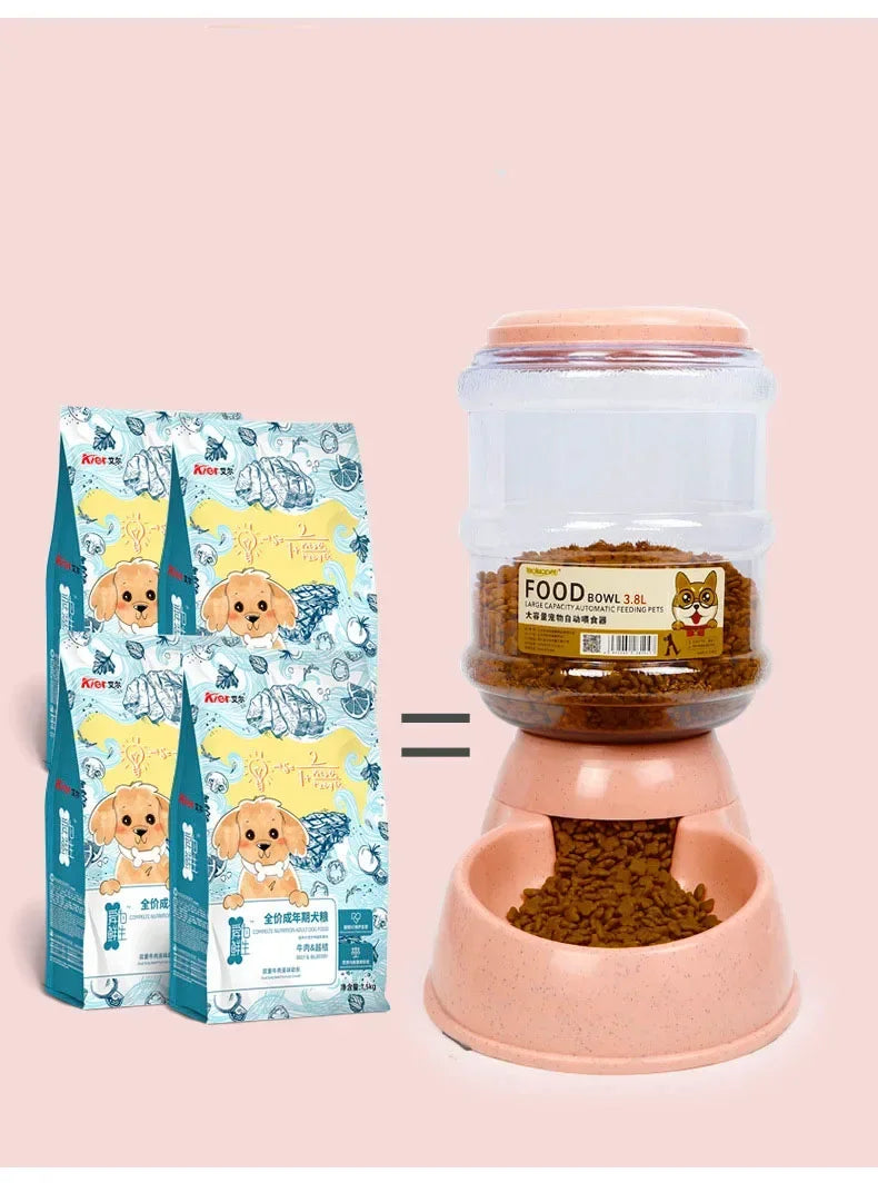 SmartHydra Automatischer Futter- und Wasserspender für Haustiere – 2-in-1 Futter- und Wassernapf mit Wasserflasche