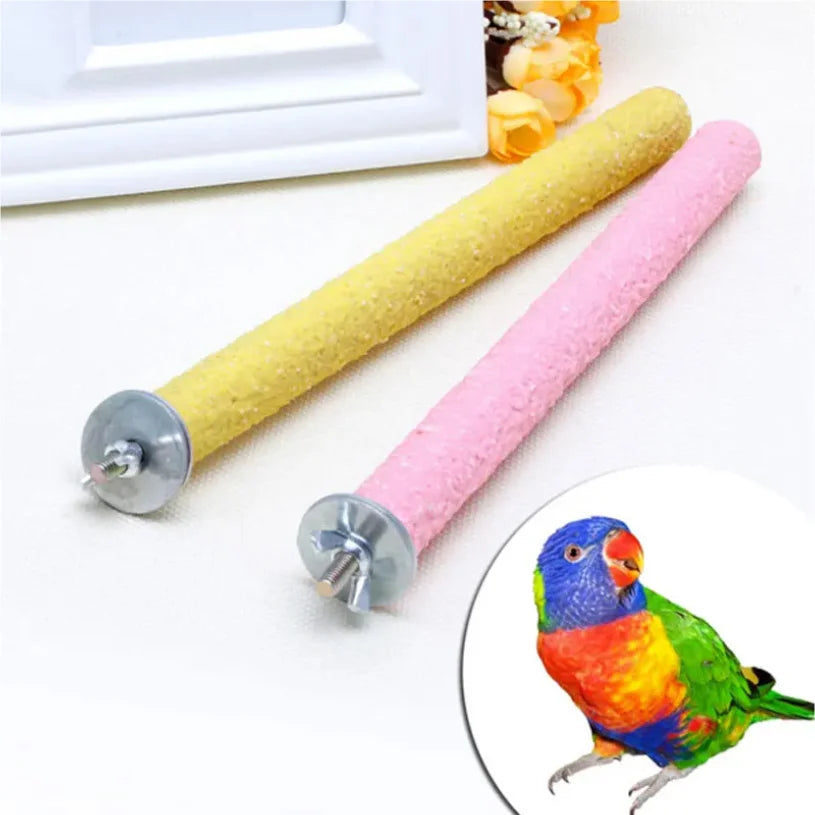 Premium Naturholz-Vogelsitz & Schleifstange – Krallen- und Schnabelschleifer