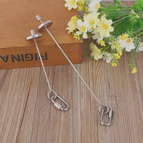 Vogel-Fruchtspieß aus Edelstahl – Futterspielzeug für Papageien