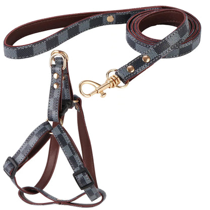 LuxuPaw Leder-Hunde- und Katzengeschirr