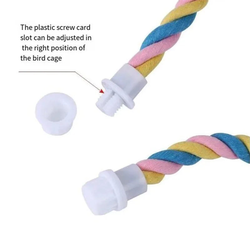 Baumwollspielzeug für Papageien – buntes Seilspielzeug