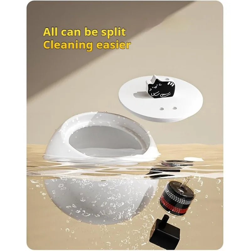 Keramik-Katzenbrunnen – geräuschlos, USB-Anschluss, 5-Pass-Filter