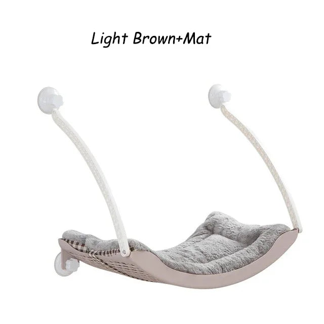 Katzen-Fensterhängematte aus Arctic Fleece – Saugnapf – 100 % Baumwolle – Waschbar