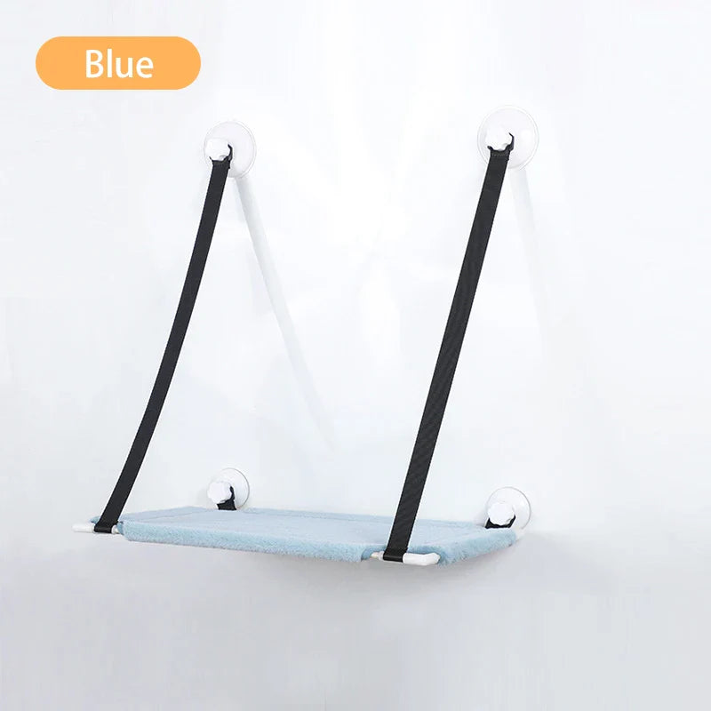 Winterliche Katzenhängematte aus Samt – Doppellagiger Cord – Saugnapf