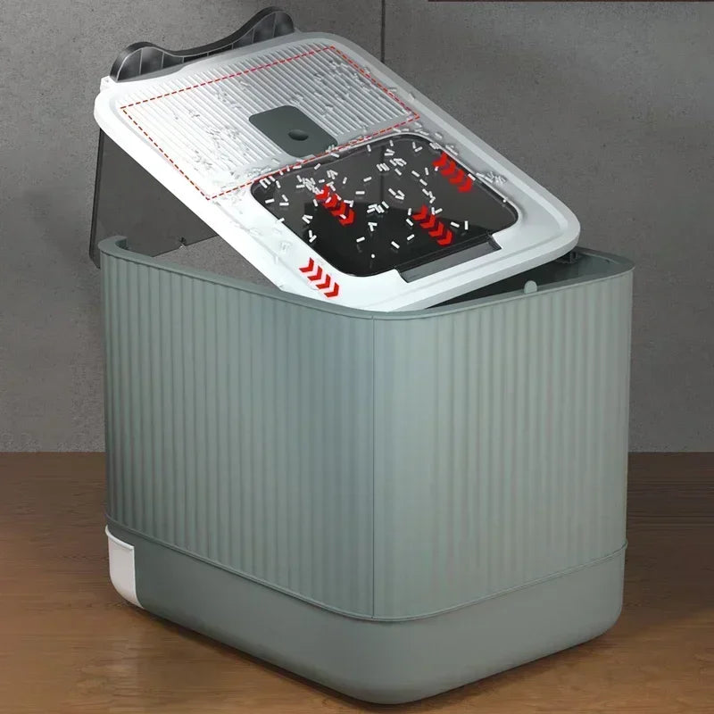 Geschlossene Katzentoilette mit UV-Sterilisation – Groß & Hygienisch, Kunststoff