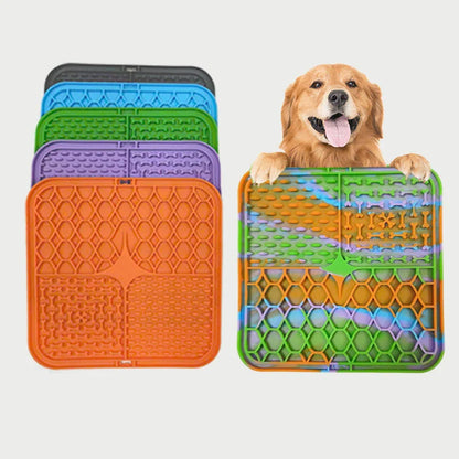 Silikon-Leckmatte für Hunde– Slow Feeder & Badafleiding, 25×15 cm