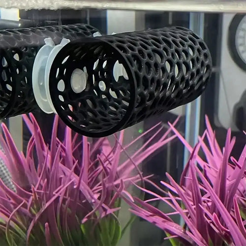 AquaHaven Schwarze Aquarium-Versteckröhre mit Saugnapf