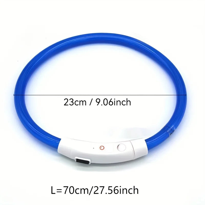 GlowGuard LED-Sicherheitshalsband für Hunde – USB-aufladbar & reflektierend