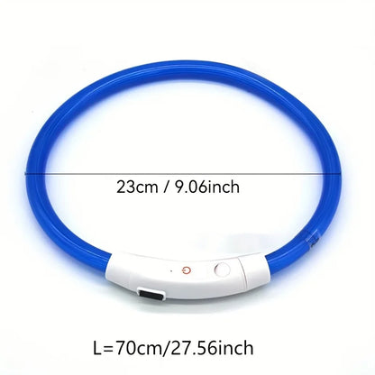 GlowGuard LED-Sicherheitshalsband für Hunde – USB-aufladbar & reflektierend