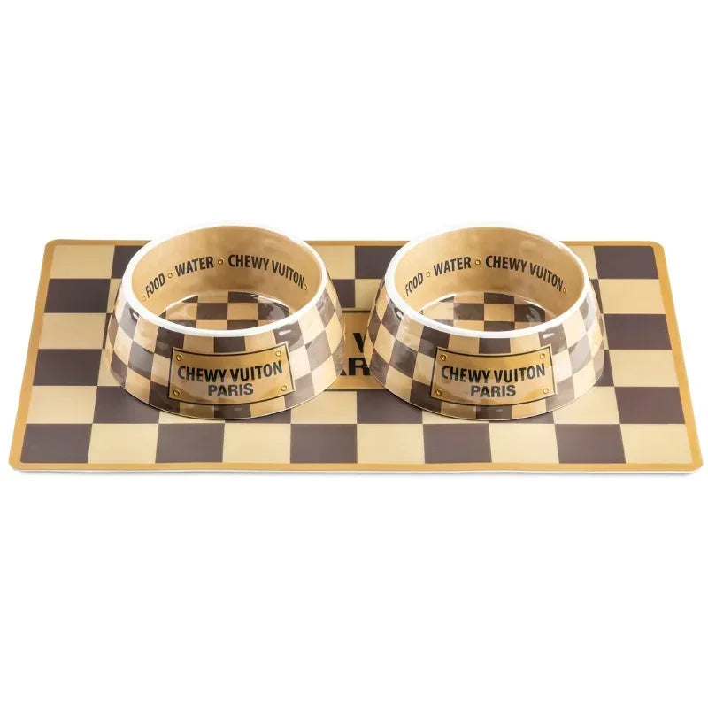 Designer-Futternapf mit Untersetzer