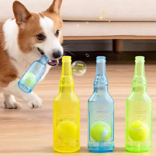 SnackBuddy Hundespielzeug mit Wasserflasche und Snackspender