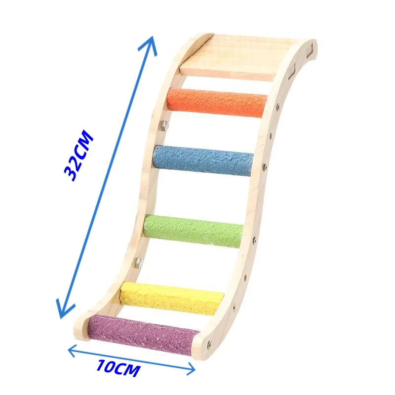 Kletterleiter aus Holz für Vögel – Kauspielzeug für Papageienkäfige