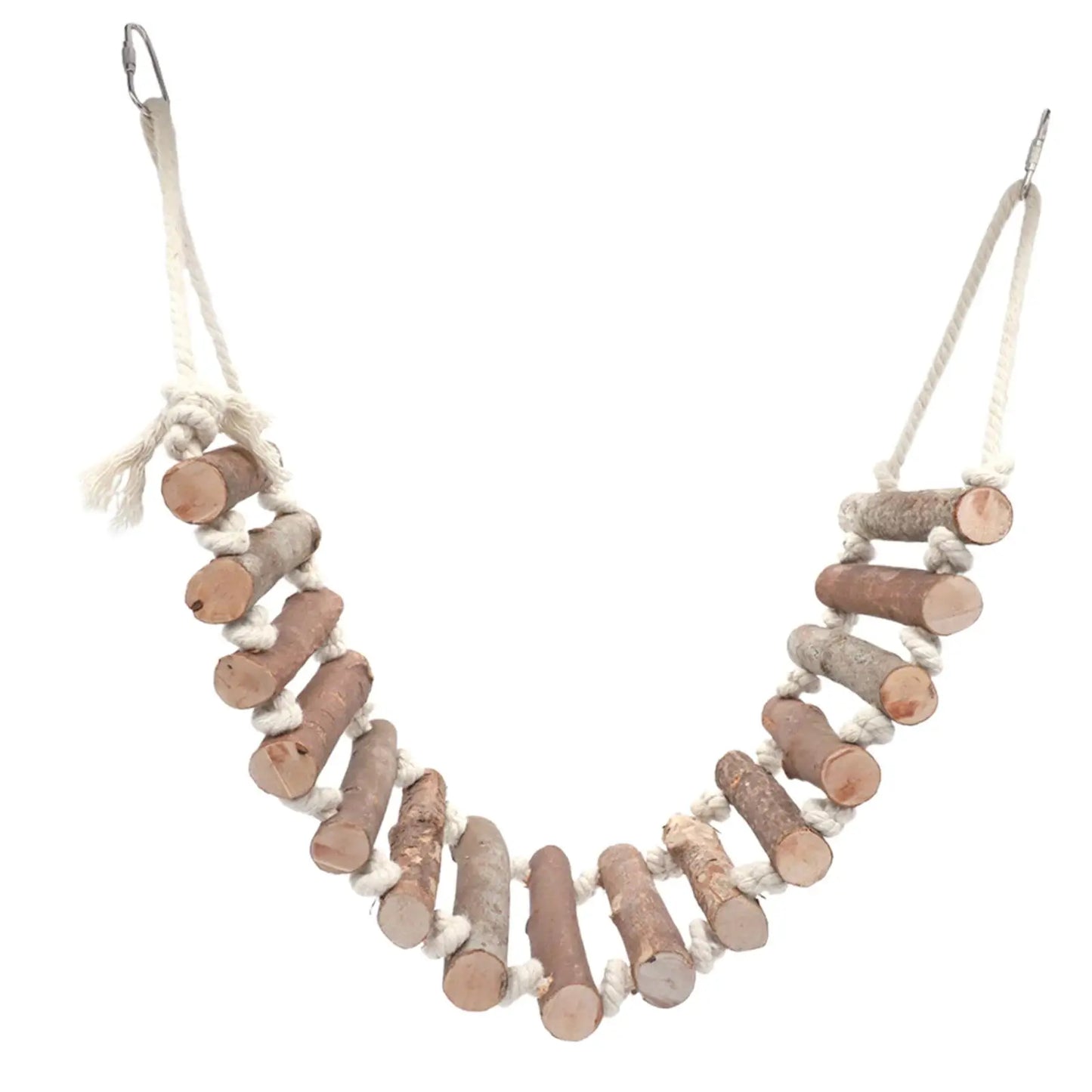 Papageienkletterleiter aus Holz, 50 cm – flexibles Seilspielzeug kooi