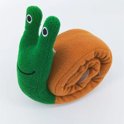 Plüsch-Schnüffelspielzeug für Hunde – Schneckenform, 20 cm, mehrfarbig