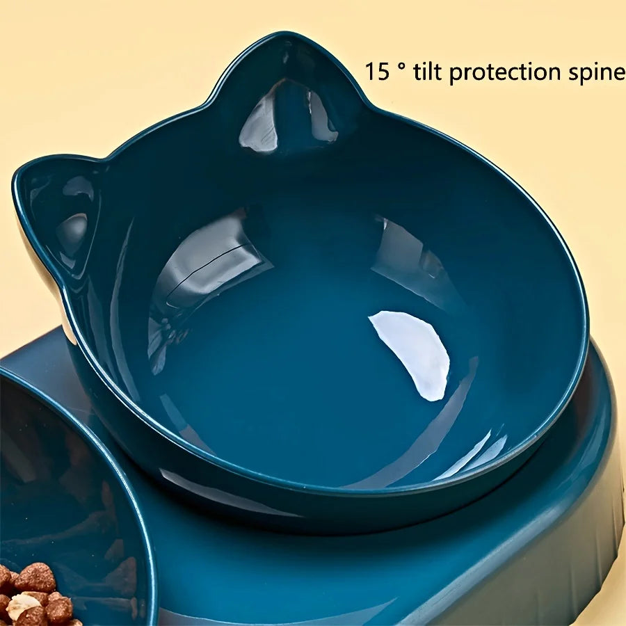 3-in-1 Katzenfutternapf-Set mit Wasserspender: Trinken & Fressen