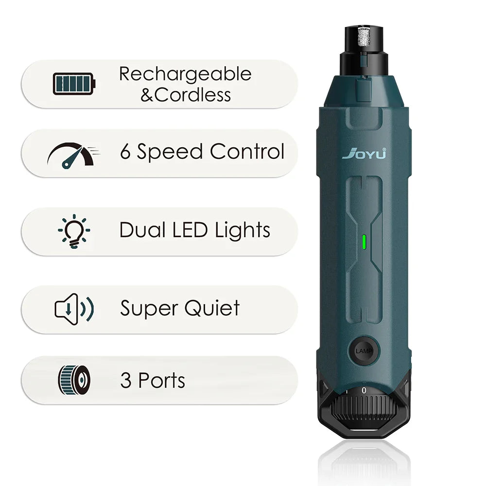 PawPerfect Elektrische Hunde-Krallenfeile mit 6 Geschwindigkeiten