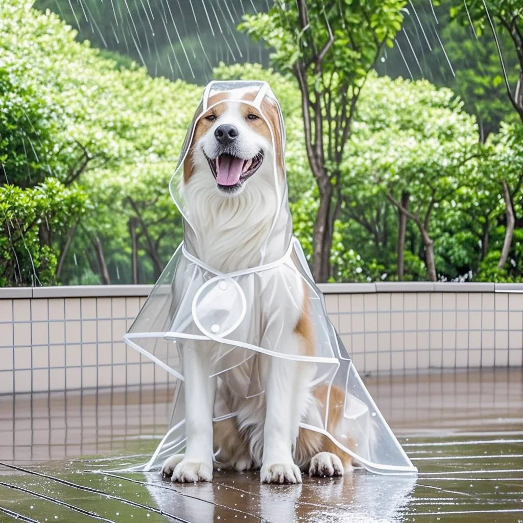 ClearPaw Transparenter Regenmantel für Hunde